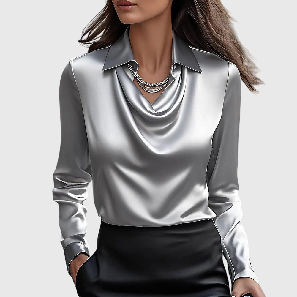 Elvora London™ | Elegant satin blouse