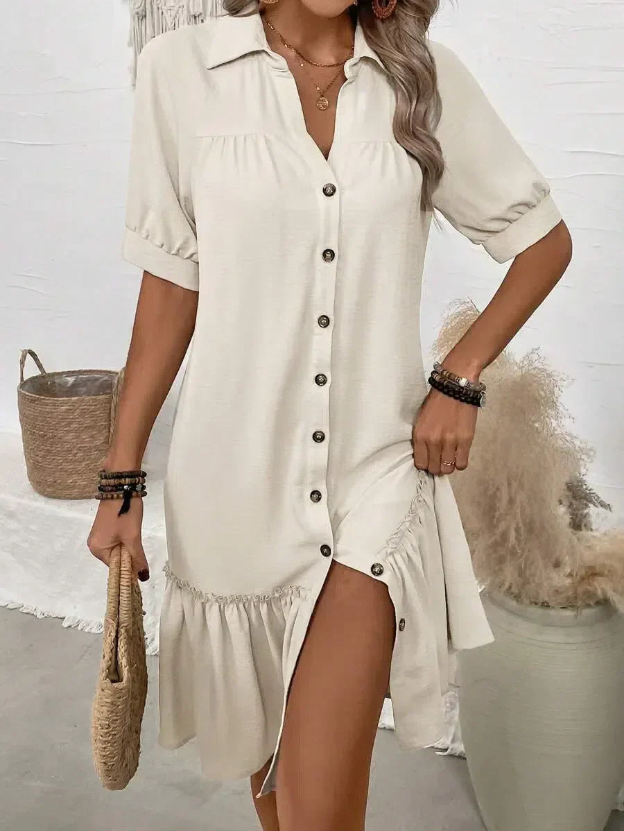 Elvora London™ – Seraphina Ruffle Hem Dress
