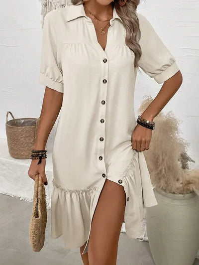 Elvora London™ – Seraphina Ruffle Hem Dress