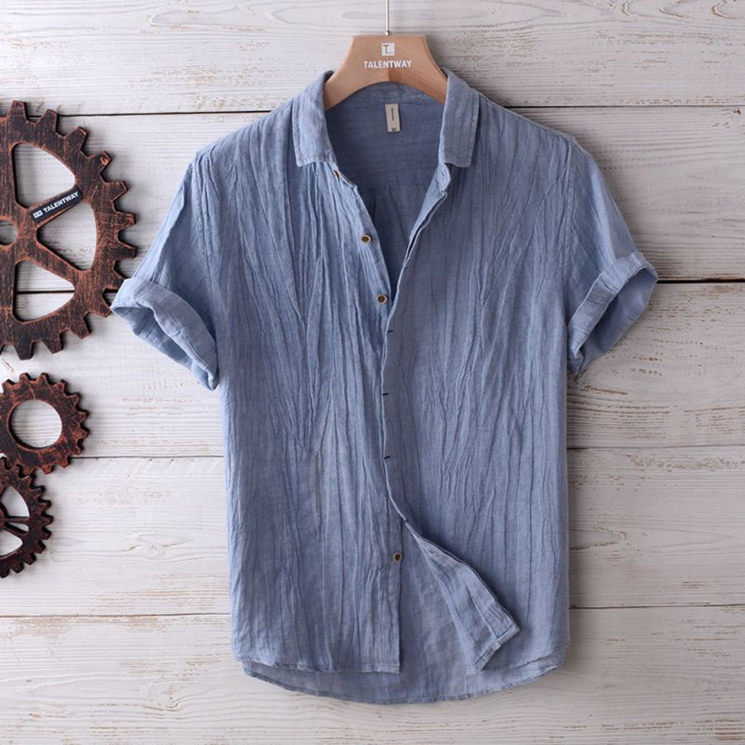 Elvora London™ – Matteo Short-Sleeve Linen Shirt