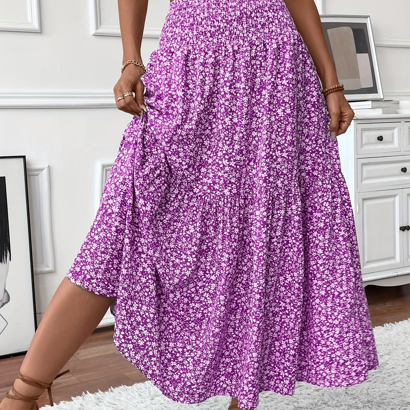 Elvora London™ – Marnie Tiered Floral Maxi Skirt