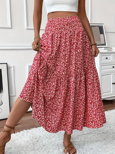 Elvora London™ – Marnie Tiered Floral Maxi Skirt