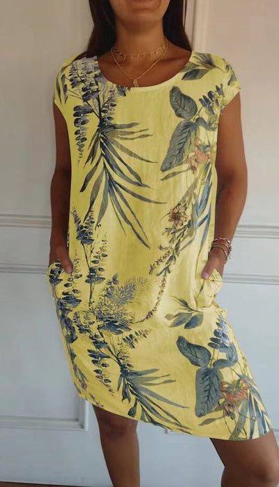Elvora London™ – Sunniva Striped Canvas Midi Dress