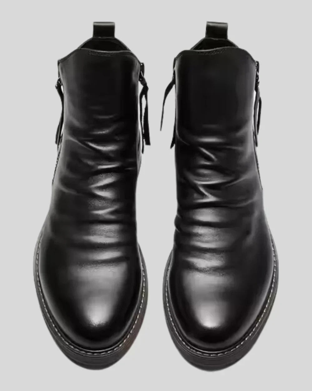 Elvora London™ – Dante Side Zip Leather Ankle Boots