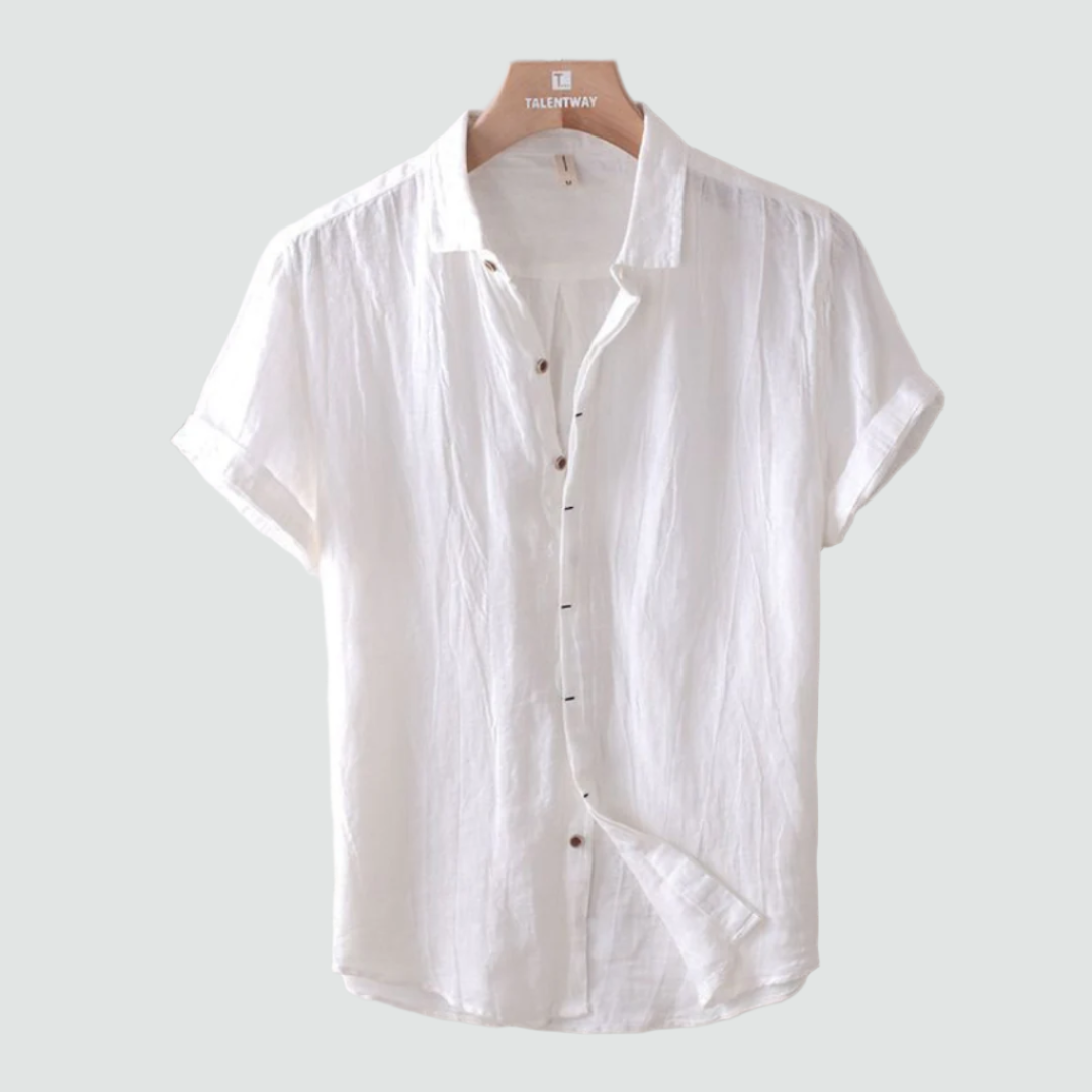 Elvora London™ – Matteo Short-Sleeve Linen Shirt