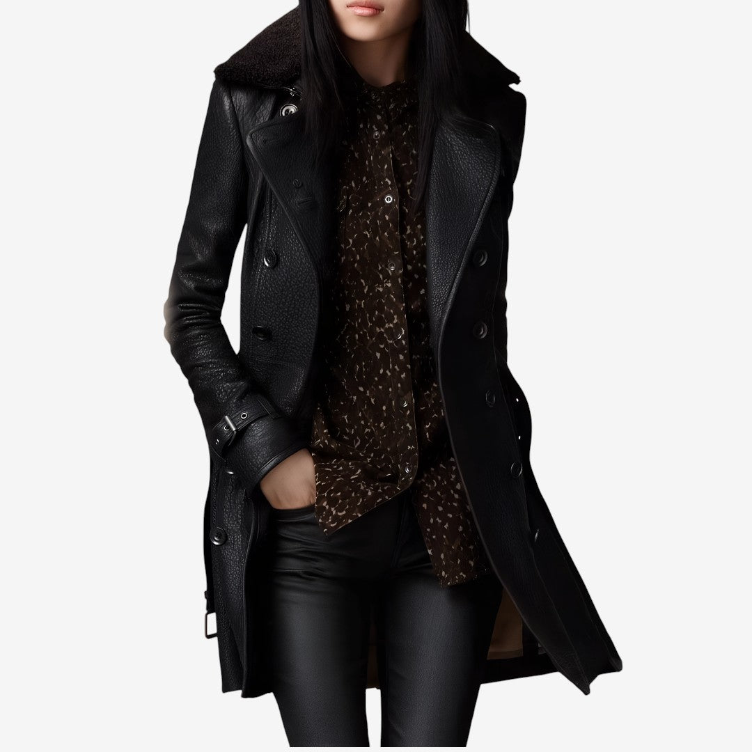 Elvora London™ | leather coat