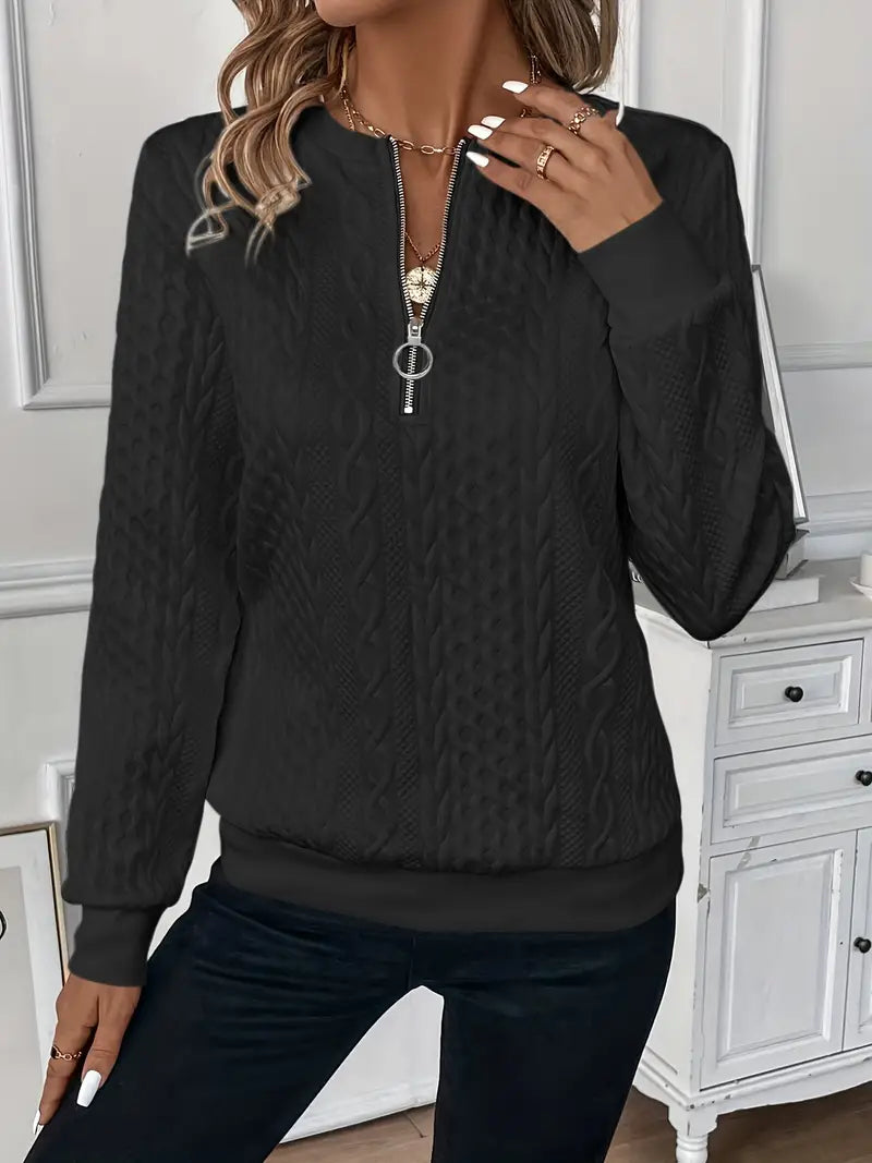 Elvora London™ – Mila Zip-Front Jumper
