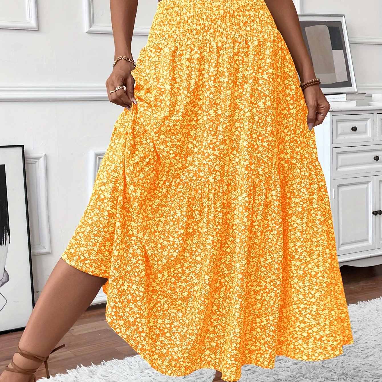 Elvora London™ – Marnie Tiered Floral Maxi Skirt