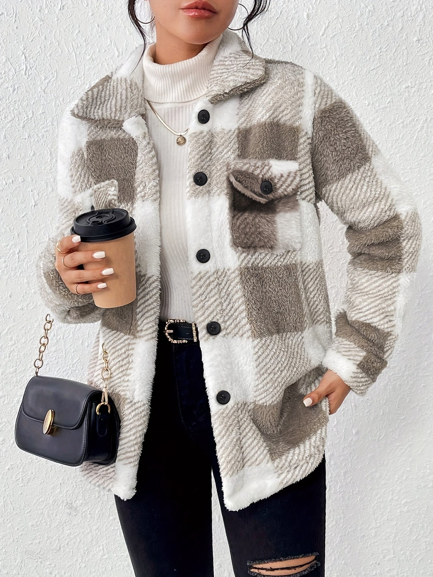 Elvora London™ – Rosie Plush Sherpa Jacket