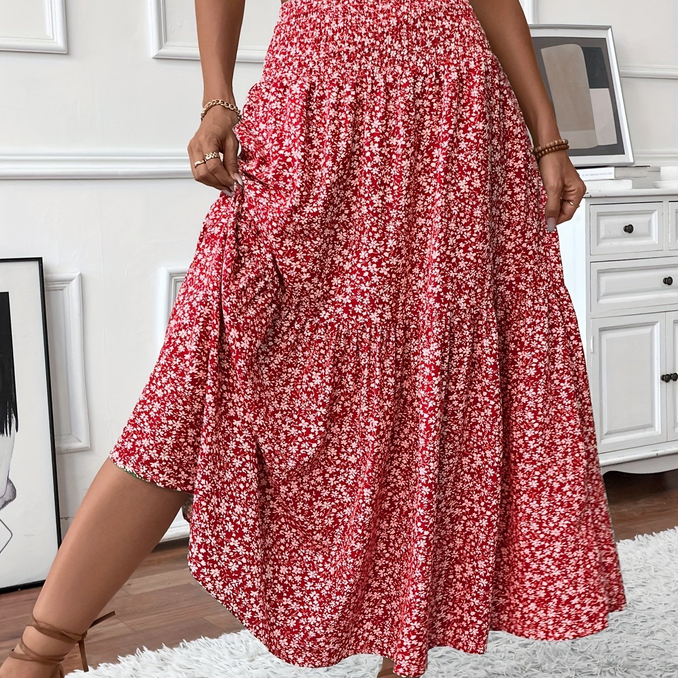 Elvora London™ – Marnie Tiered Floral Maxi Skirt
