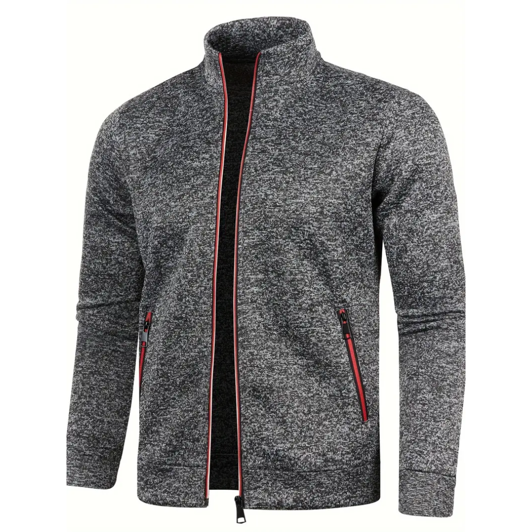 Elvora London™ | Classic Knitted Jacket with Zipper
