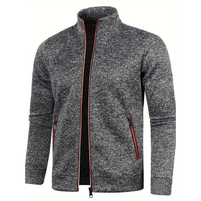 Elvora London™ | Classic Knitted Jacket with Zipper