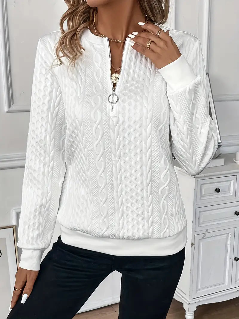 Elvora London™ – Mila Zip-Front Jumper