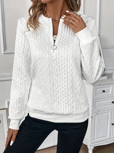 Elvora London™ – Mila Zip-Front Jumper