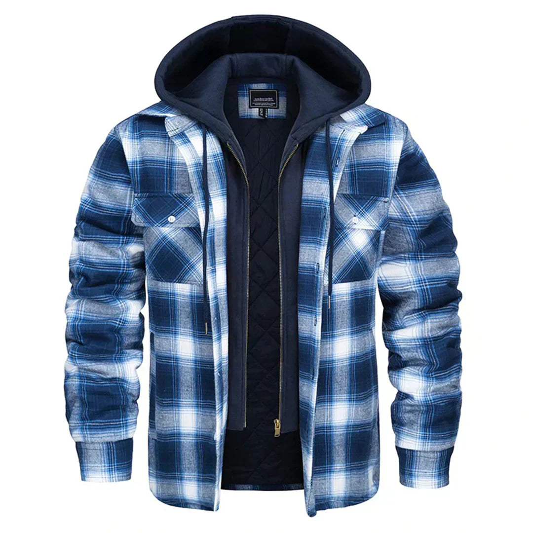 Elvora London™ | Checked Hooded Jacket