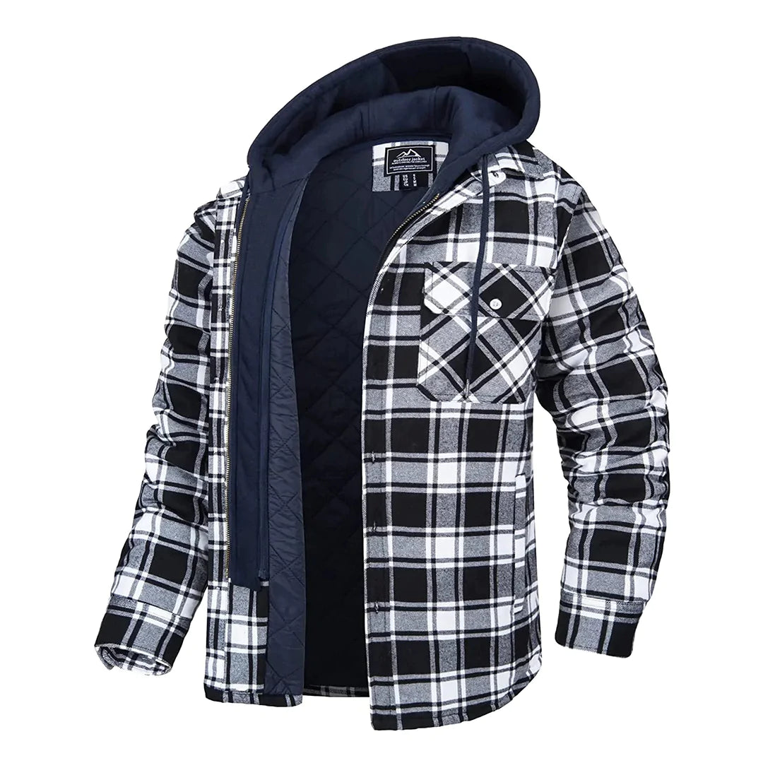 Elvora London™ | Checked Hooded Jacket