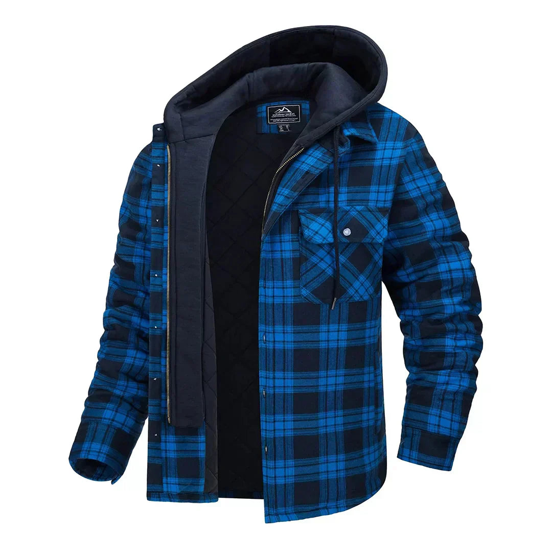 Elvora London™ | Checked Hooded Jacket