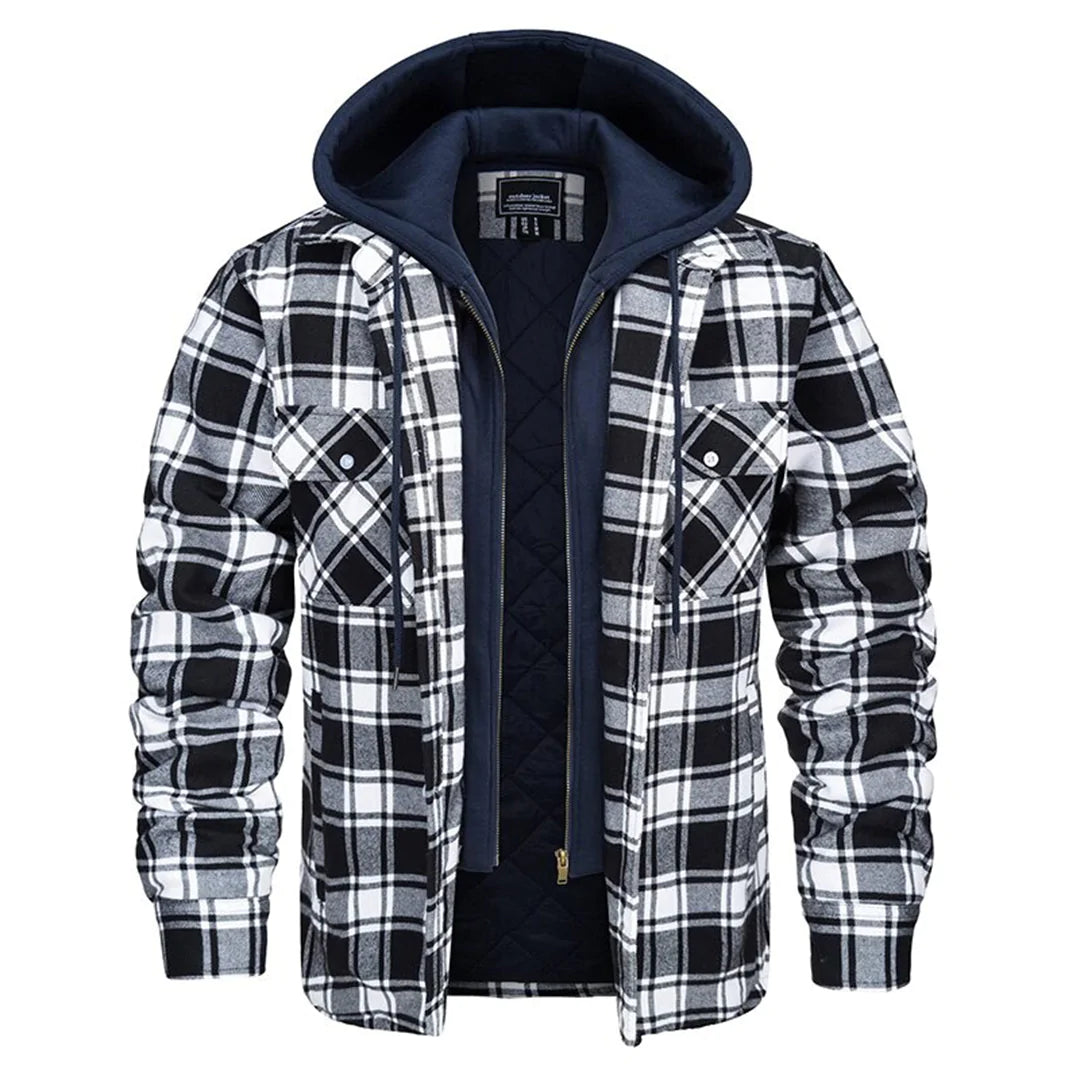 Elvora London™ | Checked Hooded Jacket