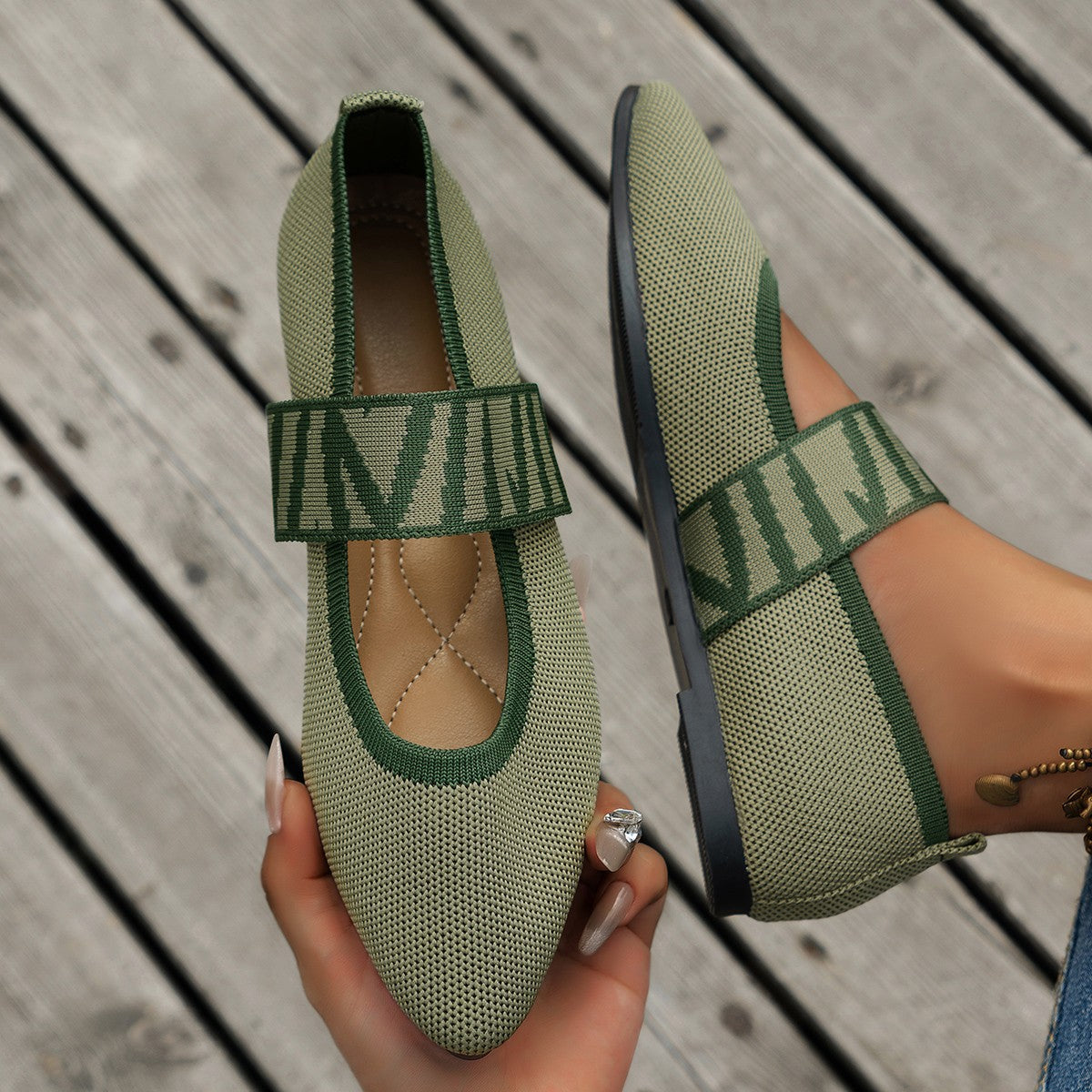 Elvora London™ – Liora Patterned Ballet Flats