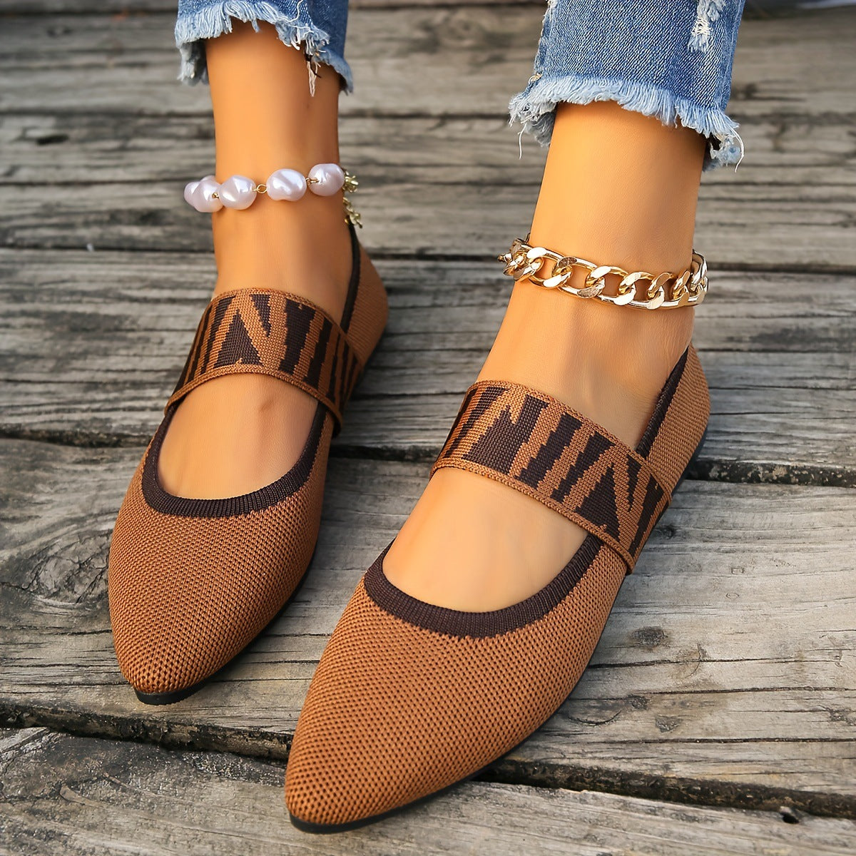 Elvora London™ – Liora Patterned Ballet Flats