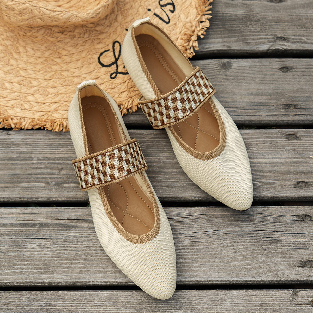 Elvora London™ – Liora Patterned Ballet Flats