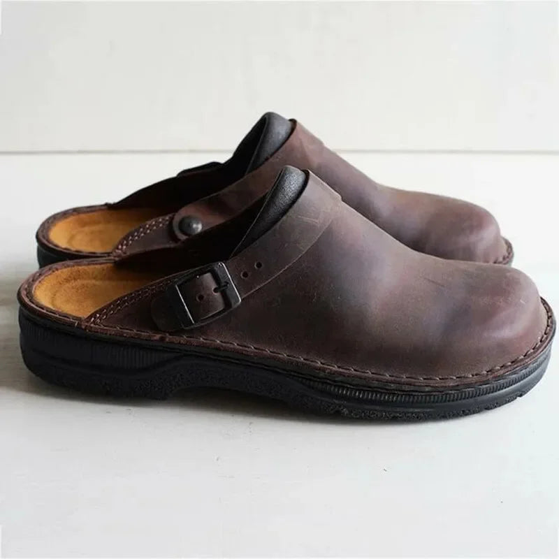 Elvora London™ | Classic Leather Clogs