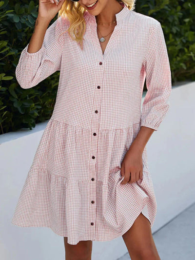 Elvora London™ – Shanna Gingham Flowing Day Midi Dress