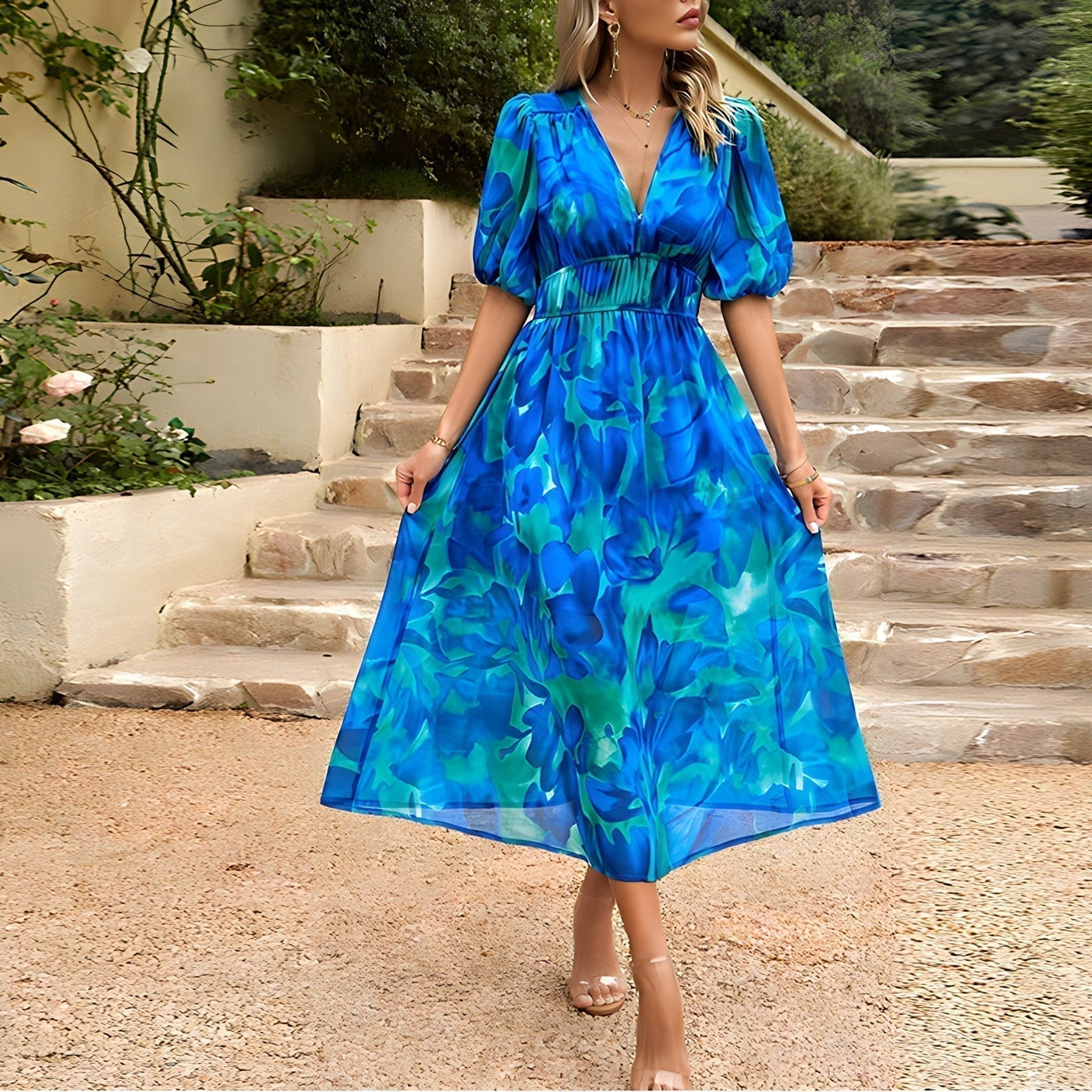 Elvora London™ – Amara Floral Maxi Dress