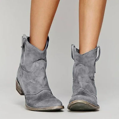 Elvora London™ – Selene Western Ankle Boots