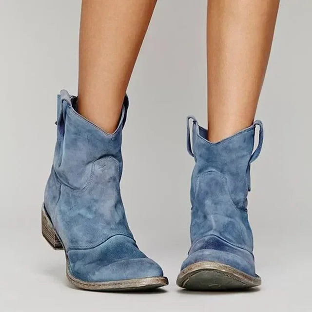 Elvora London™ – Selene Western Ankle Boots