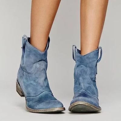 Elvora London™ – Selene Western Ankle Boots