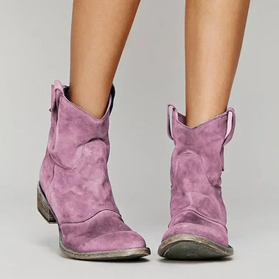Elvora London™ – Selene Western Ankle Boots