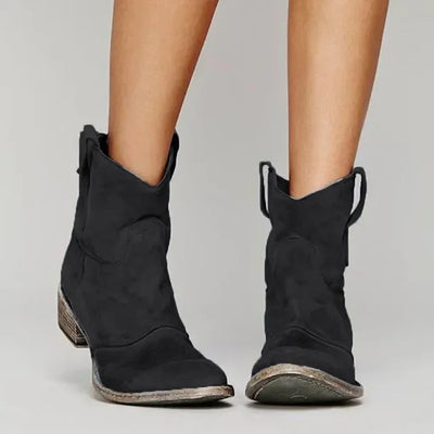 Elvora London™ – Selene Western Ankle Boots