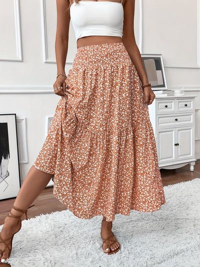 Elvora London™ – Marnie Tiered Floral Maxi Skirt