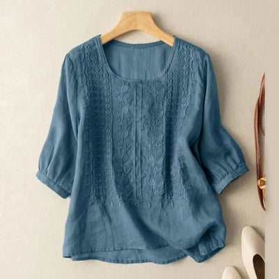 Elvora London™ – Liora Embroidered Flow Blouse