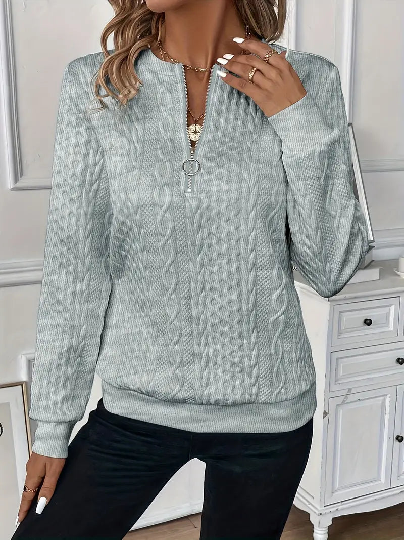 Elvora London™ – Mila Zip-Front Jumper