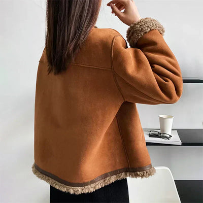 Elvora London™ – Rosalie Shearling Button Jacket