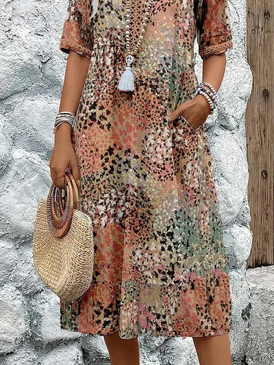 Elvora London™ – Isla Floral Midi Dress