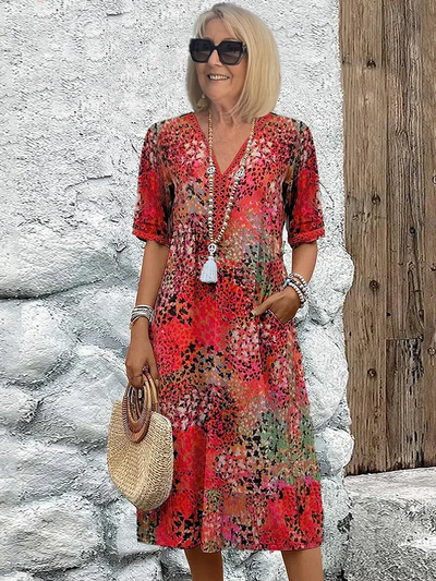Elvora London™ – Isla Floral Midi Dress
