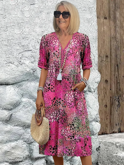 Elvora London™ – Isla Floral Midi Dress