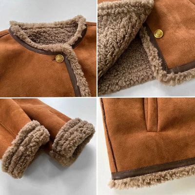 Elvora London™ – Rosalie Shearling Button Jacket