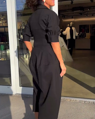 Elvora London™ – Amara Relaxed Long Dress with Pockets