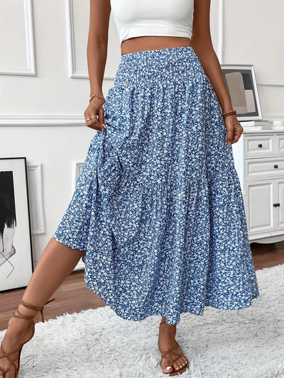 Elvora London™ – Marnie Tiered Floral Maxi Skirt