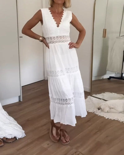 Elvora London™ – Liora Crochet Lace Midi Dress