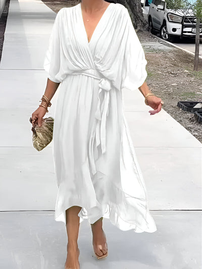 Elvora London™ – Celeste V-Neck Flow Dress