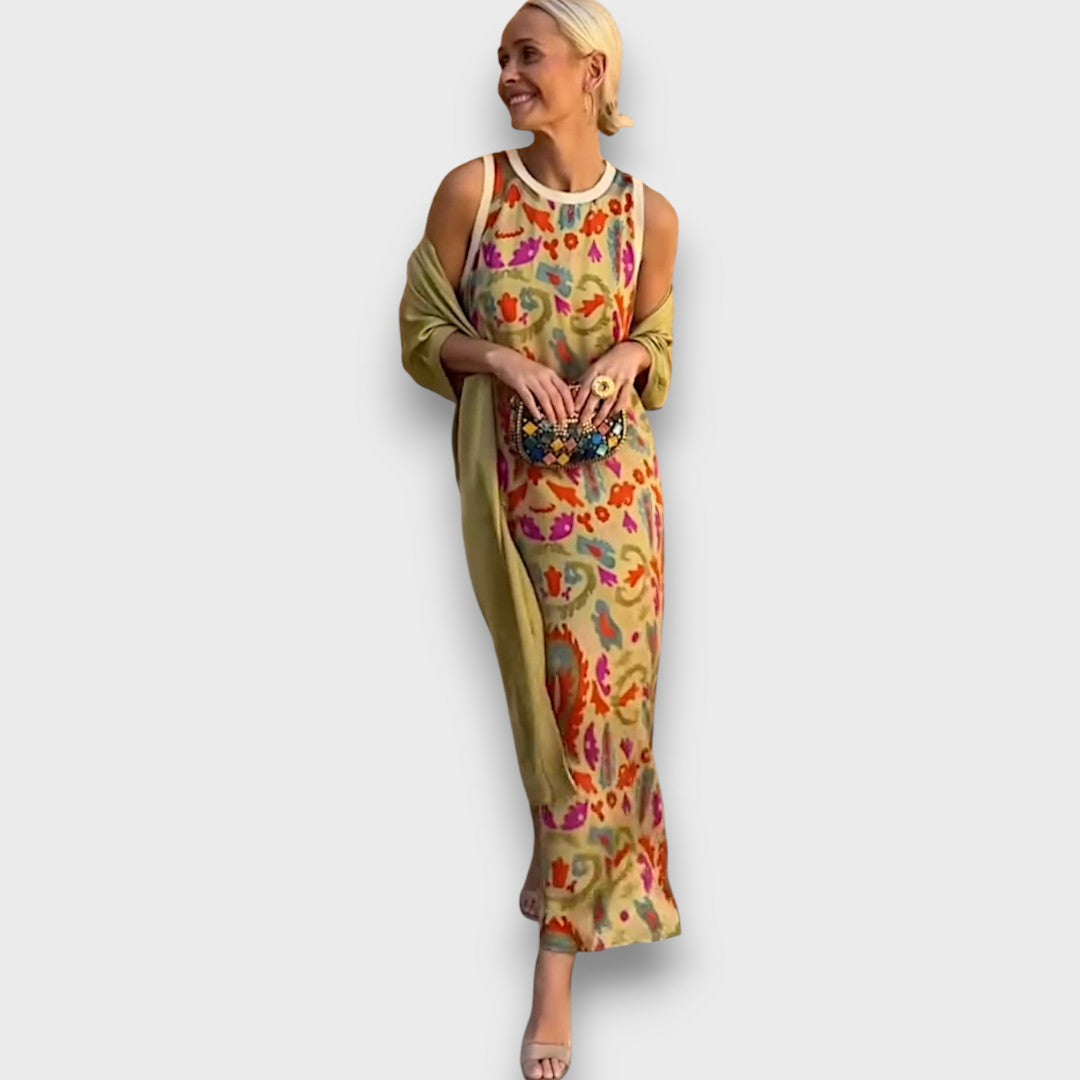 Elvora London™ – Amara Sleeveless Floral Maxi Dress