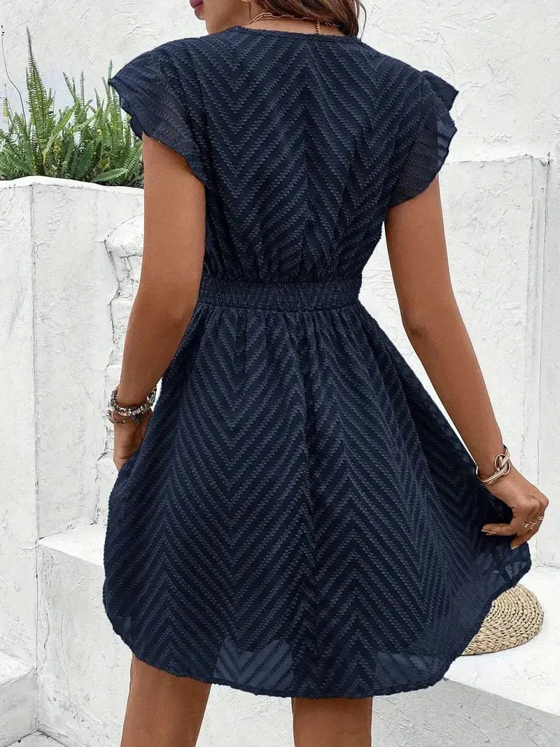 Elvora London™ – Sophia Sleeveless V-Neck Crochet Dress
