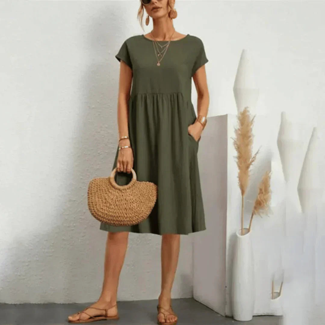 Elvora London™ – Selina Relaxed Midi Dress
