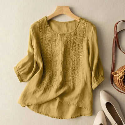 Elvora London™ – Liora Embroidered Flow Blouse